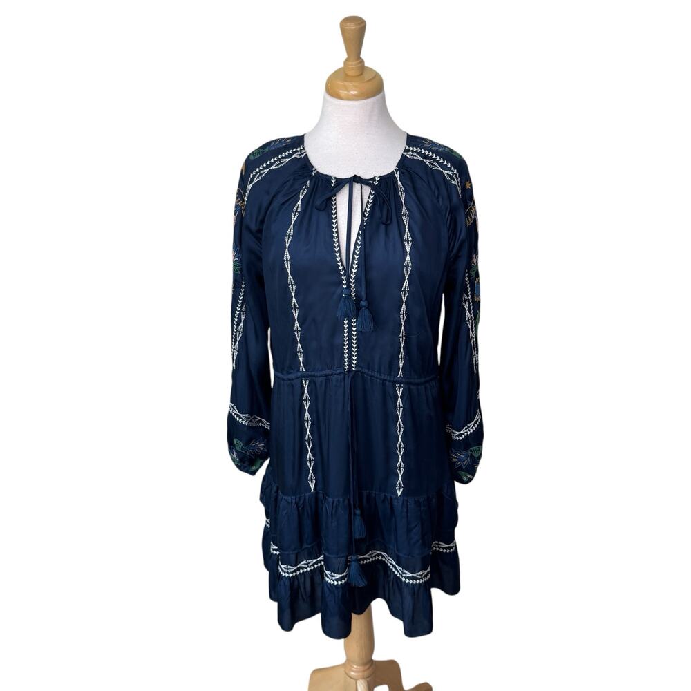 JOHNNY WAS LEXIE TIERED MINI DRESS Small NWT